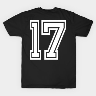 Numbers 17 for a sports team, group, or community T-Shirt